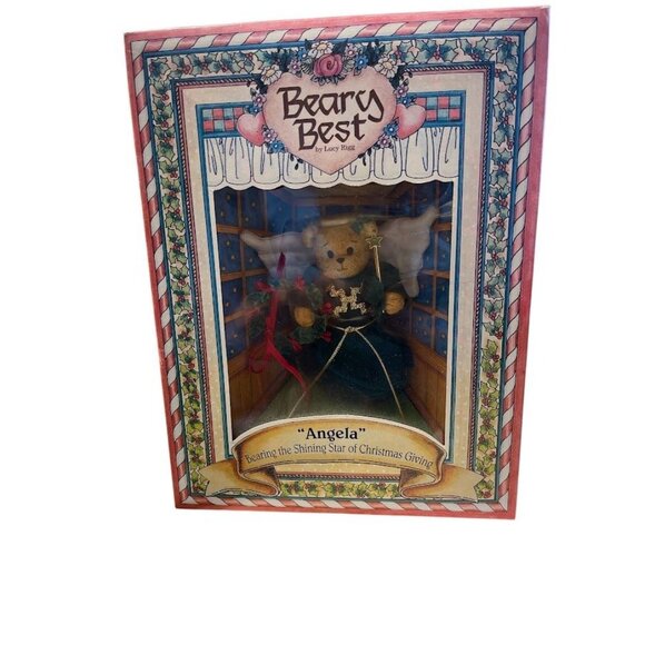 Beary Best "Angela" Bear Figurine In Box Christmas Themed By Enesco - Picture 1 of 2